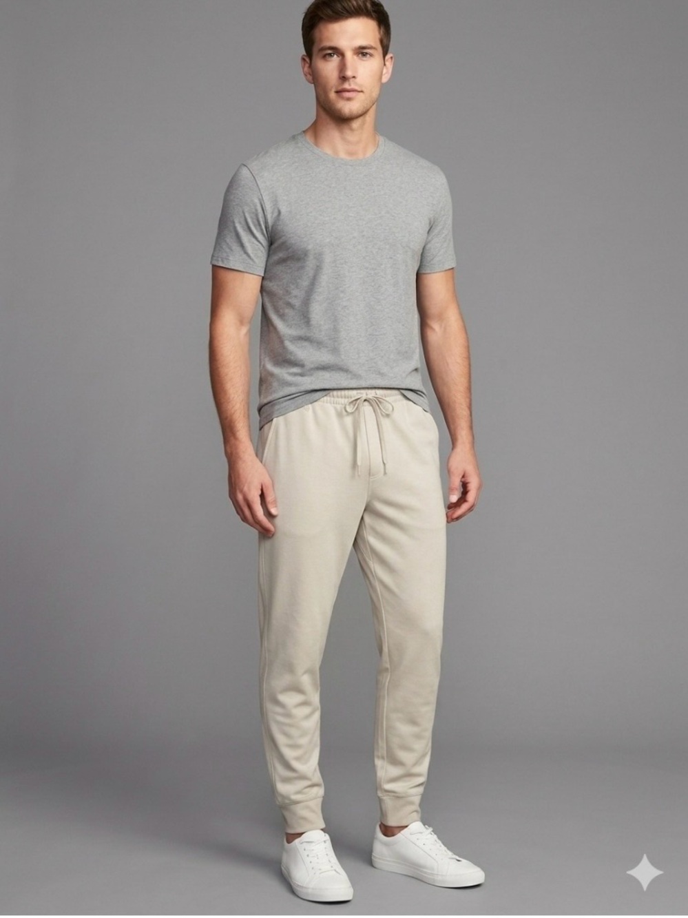 NWT Old Navy Active KnitTech Go-Dry Cool Joggers Beige Tan Men’s Size Large